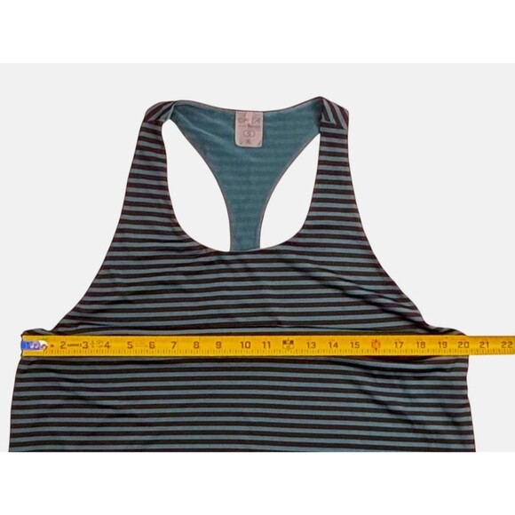 Calia Racerback Striped Tank Top Athletic Running Gym Carrie Underwood Green XL - Picture 8 of 12